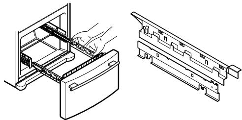 LG GR-F218ULJA - Installation du tiroir détachable - 5