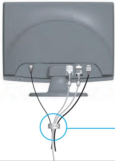 LG W2353V - Utiliser le support de câble - 1