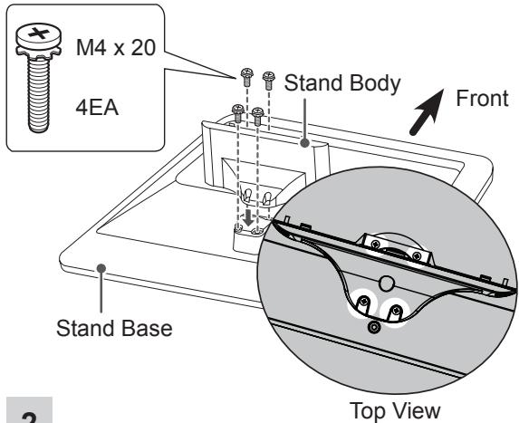 LG 42LM3450 - Attaching the stand - 6