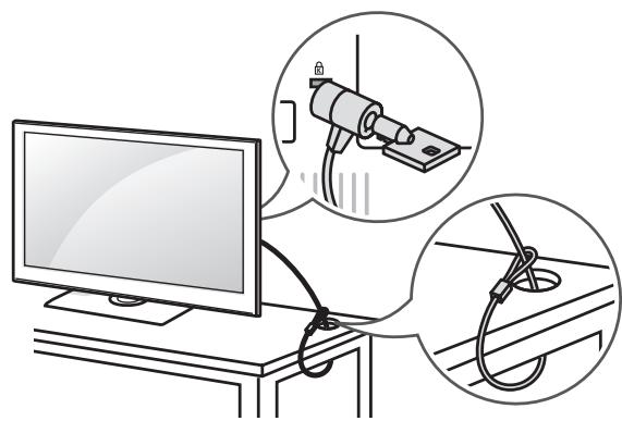 LG 42LM3450 - Utilizar o Sistema de segurarca "Kensington" - 1