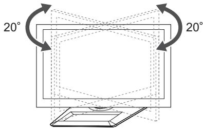 LG 42LM3450 - Adjusting the angle of the TV to suit view - 1