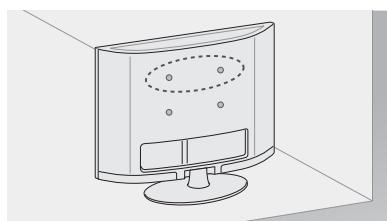 LG 42LM3450 - Securing the TV to a wall - 1