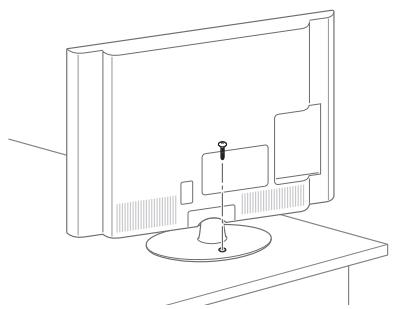 LG 42LM3450 - Befestigen des TV-Geräts an einem Tisch - 1