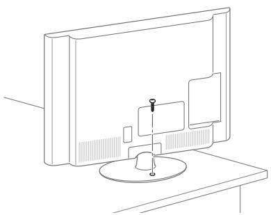 LG 42LM3450 - Securing the TV to a table - 1