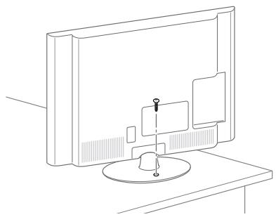 LG 42LM3450 - Fixar a TV numa mesa - 1