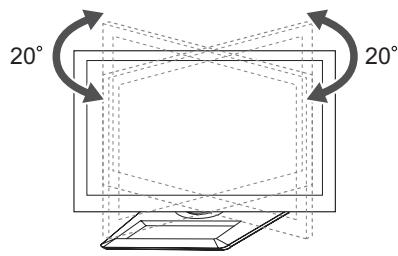 LG 42LM3450 - Ajuste del ángulo de la TV según la perspectiva - 1