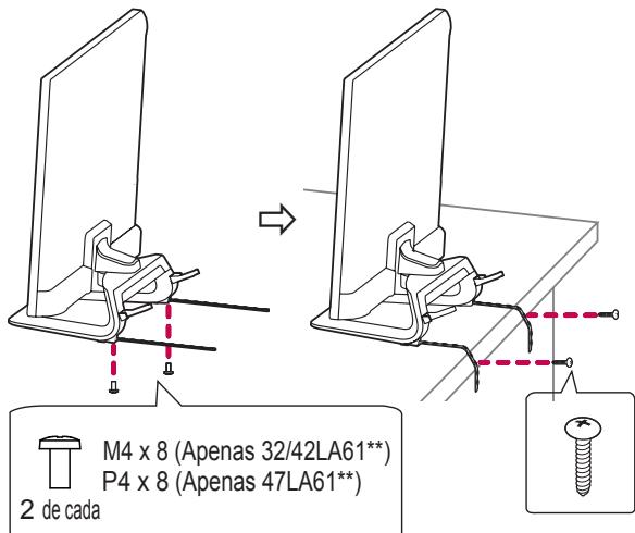 LG 42LN5400 - Fixar a TV numa mesa - 2