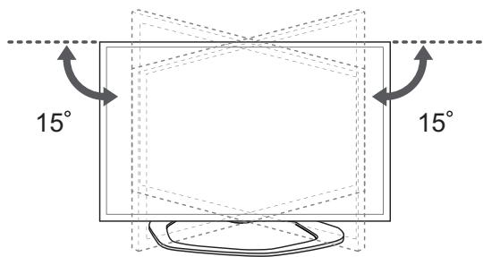 LG 42LN5400 - Adjusting the angle of the TV to suit view - 1