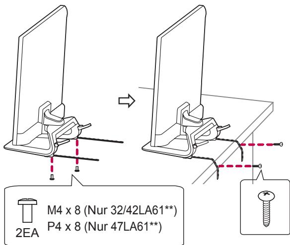 LG 42LN5400 - Befestigen des TV-Gerätes an einem Tisch - 2