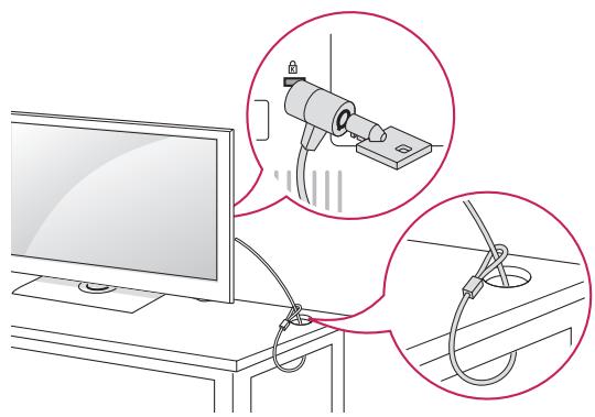 LG 42LN5400 - Utilizzo del sistema di sicurezza Kensington - 1