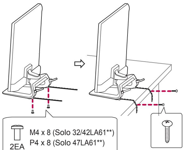 LG 42LN5400 - Fissaggio della TV al ravolo - 2