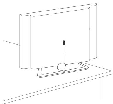 LG 42LN5400 - Securing the TV to a table - 1