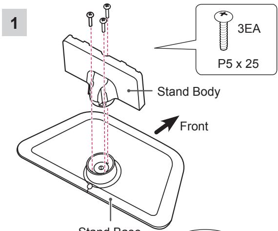 LG 42LN5400 - Attaching the stand - 4