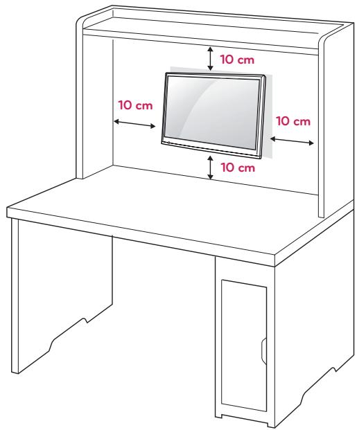LG M1931D-PZ,  M2232D-PZ,  M2432D-PZ,  M2631D-PZ,  M2732D-PZ - Fixation du support mural - 1