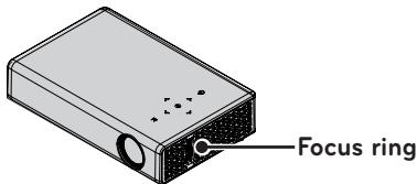 LG PB60G - Focus and Position of the Screen Image - 1