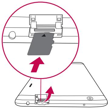 LG GPAD, G PAD 10.1 - Insertion d'une carte microSD - 2