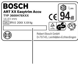 BOSCH ART XX Easytrim Accu TYP 3600H78XXX 14.4 V = = = = = = = = = = = = = = = = = = = = = = = = = = = = = = = = = = = = = = = = = = = = = = = = = = = = = = = = = = = = = = = = = = = = = = = = = = = = = = = = = = = = = = = = = = = = = = = = = = = == SA1 IPX O 20XX X.XX Kg Robert Bosch GmbH D-70745, Leinfeiden-Echterdingen