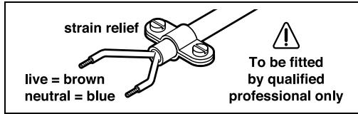 BOSCH PSB 600 RE - WARNING! Important instructions for connecting a new 3-pin plug to the 2-wire cable. - 1