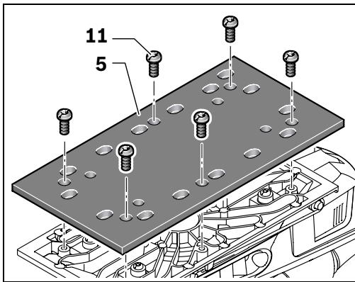 BOSCH PSS 300 AE - Sostituire la piastra di levigatura - 1