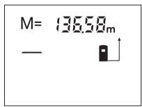 BOSCH DLE-50 PROFESSIONAL - Zobrazenie nameranej hodnoty - 1