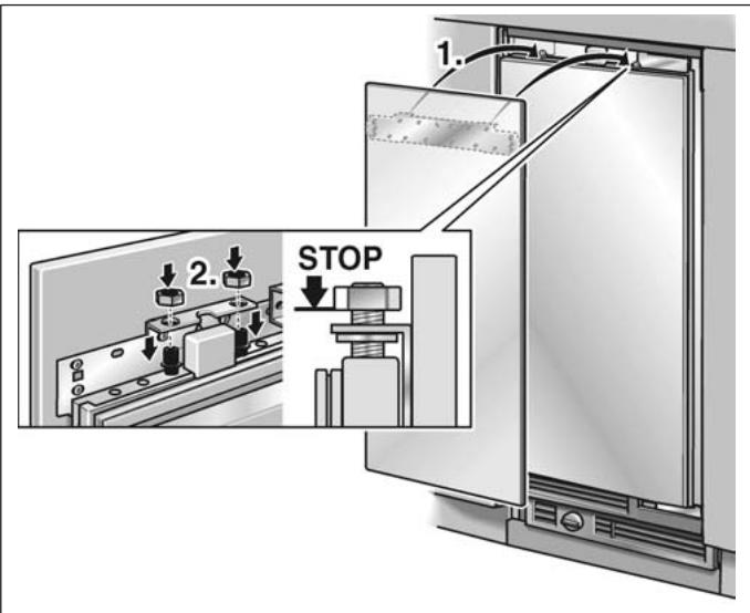 BOSCH FID24P30 - Fixation de la porte du meuble - 1