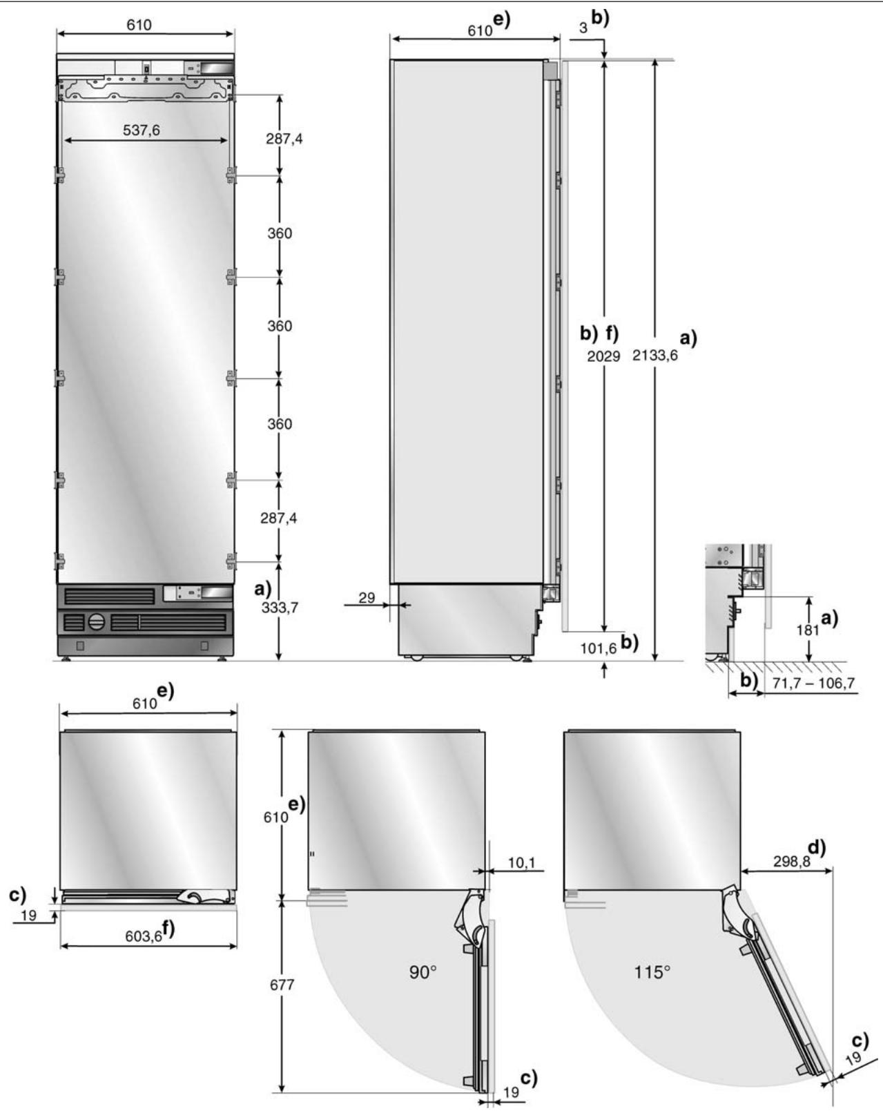 BOSCH FID24P30 - Appareils en 61 cm - Réfrigérateurs et congélateurs avec/sans distribution de glaçons et d'eau - 1