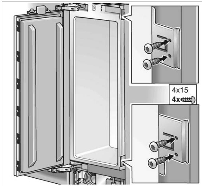 BOSCH FID24P30 - Fixez l'appareil contre la paroi latérale de la cavité d'installation - 1