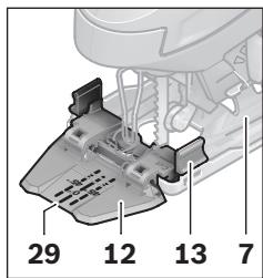 BOSCH PST 1000 PEL - Contrôle du tracé pour coupes biais (PST 900 PEL) - 1