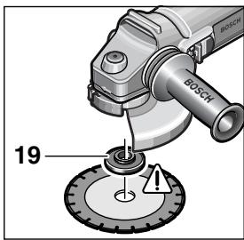 BOSCH PWS 9-125 CE - Bride de fixation pour broche porteoutil M 14 - 1