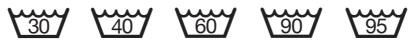 BOSCH WVD24520EU - Ne lavez en machine que le linge arborant les symboles d'entretien indiqués ici : - 1