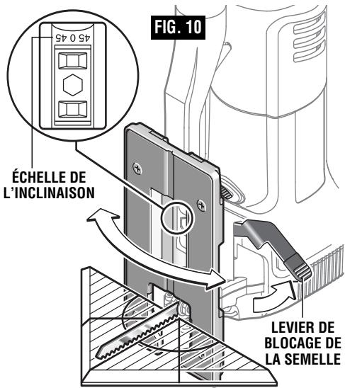 BOSCH 1591EVS - Réglage de l'angle de la semelle - 1