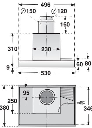 BOSCH DHL545SGB  - INSTALLATION INSTRUCTIONS - Für den Einbau,müssen je nach Variente folgende Ausschnitttevorhanden sein: - 5