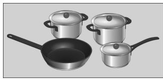 BOSCH PRA326B70E - Suitable pans - 1
