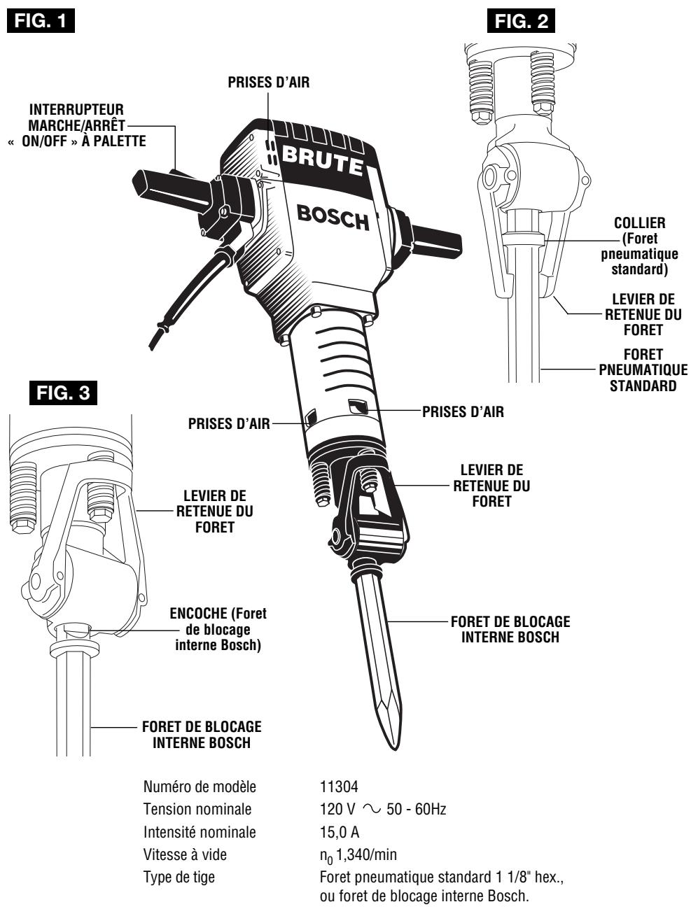 BOSCH 11304 - A VERTISSEMENT - 1