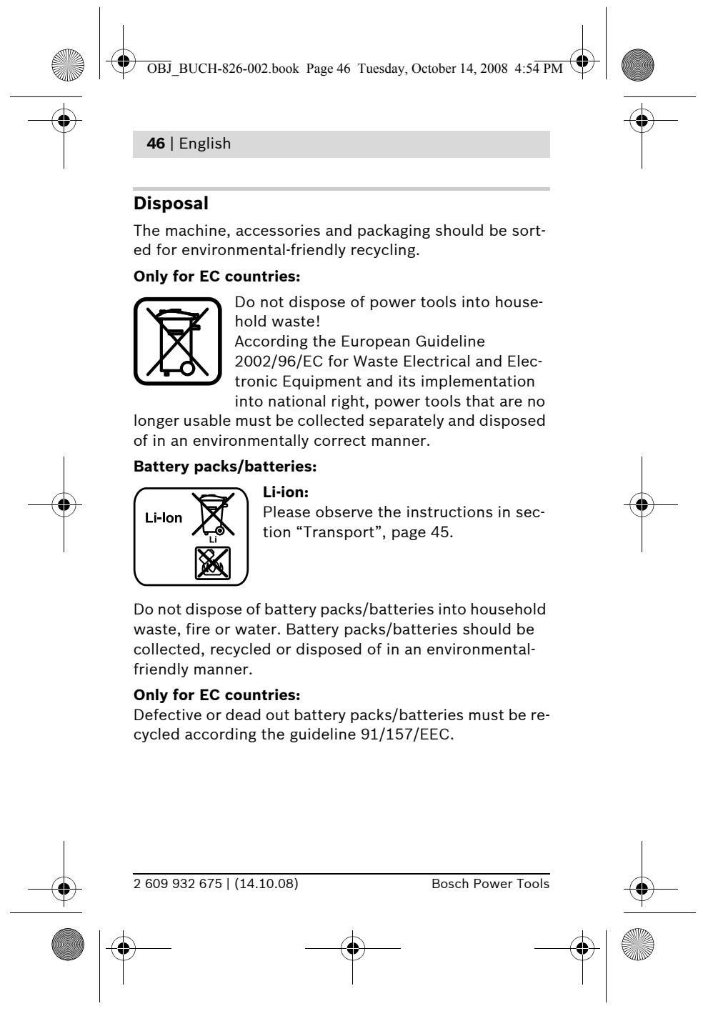 BOSCH IXO - Battery Charging (see figure A) - 17