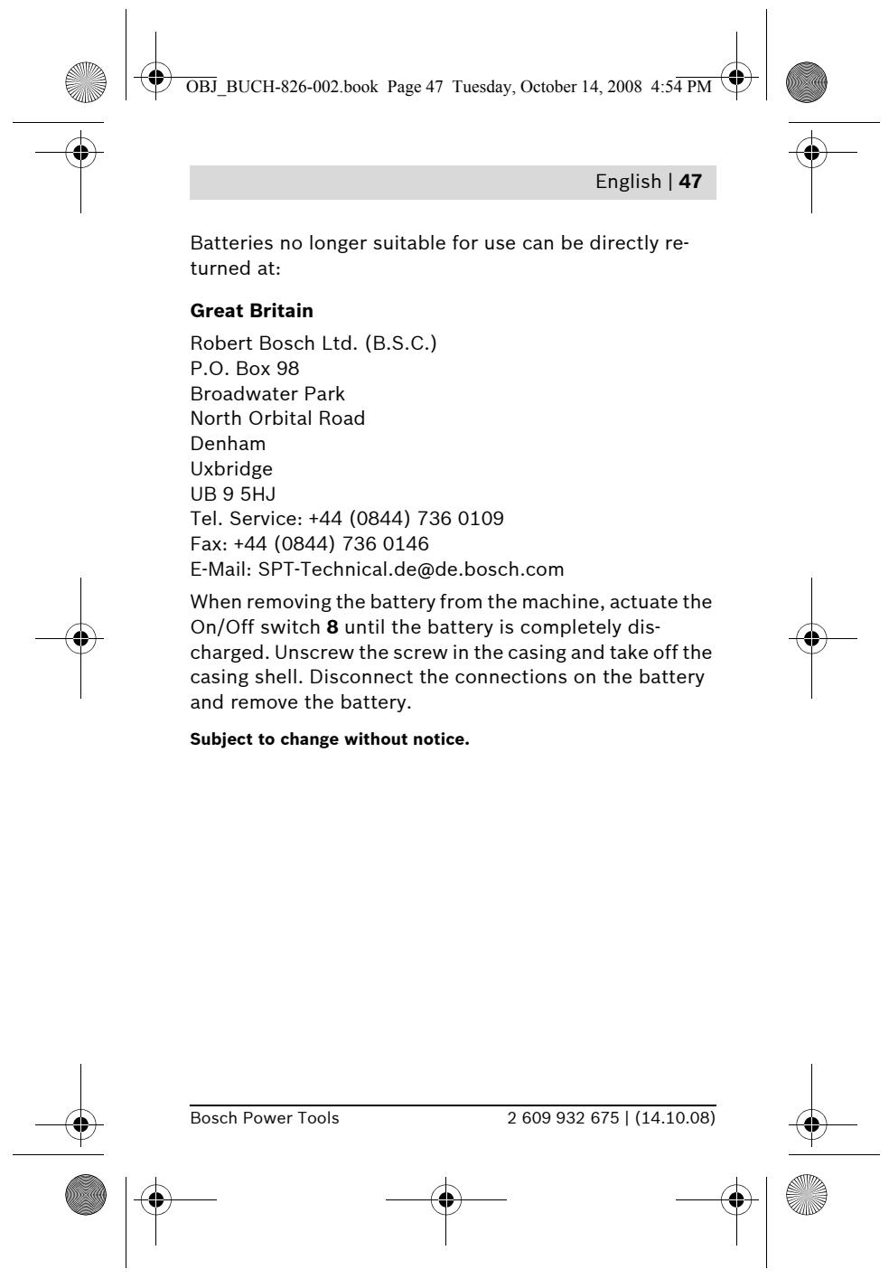 BOSCH IXO - Battery Charging (see figure A) - 18
