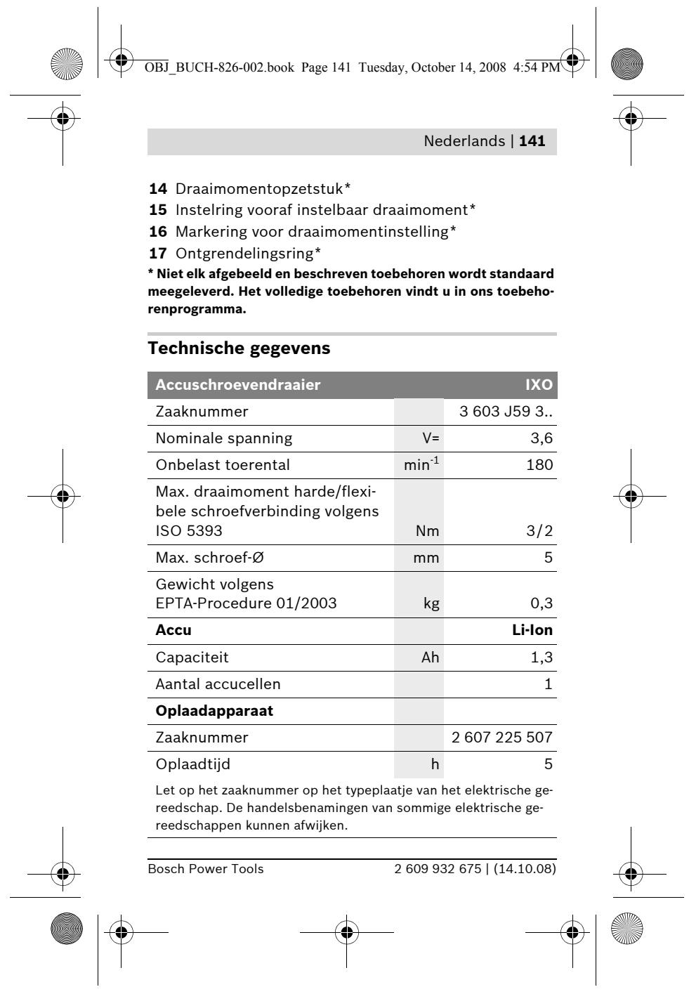 BOSCH IXO - Afegebeelde componenten - 8