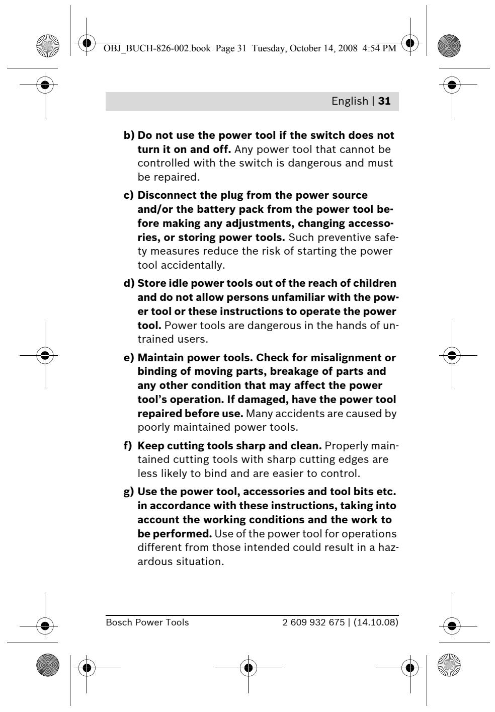 BOSCH IXO - 4) Power tool use and care - 10