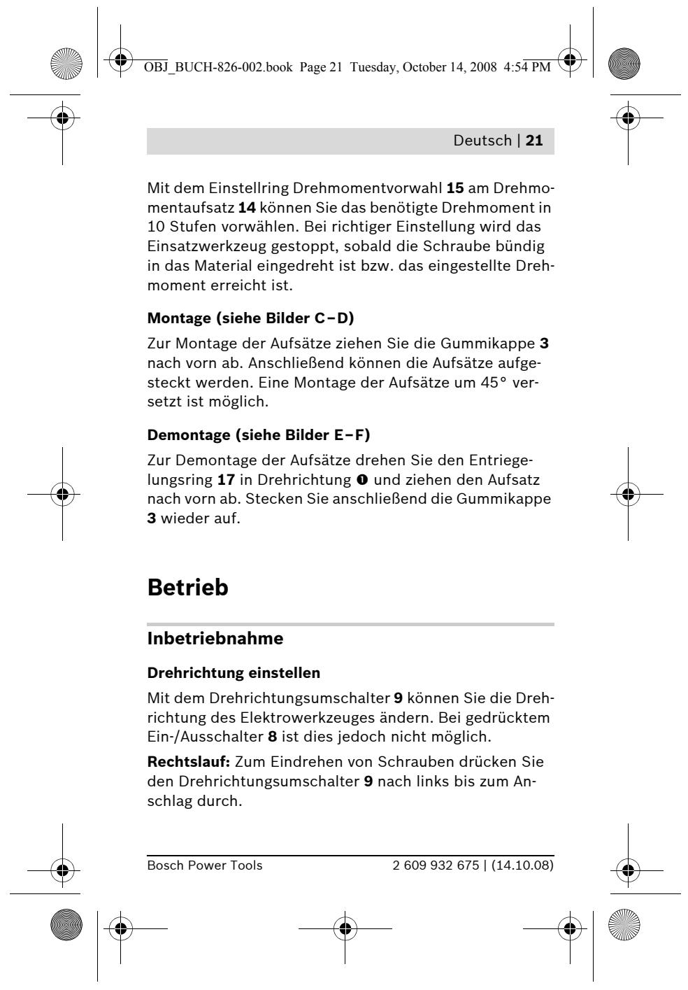 BOSCH IXO - Abgebildete Komponenten - 13