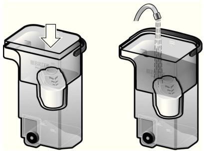 BOSCH THD2021 - FILTRINO - Preparación y colocacion del cartucho de filtro BRITA MAXTRA - 5