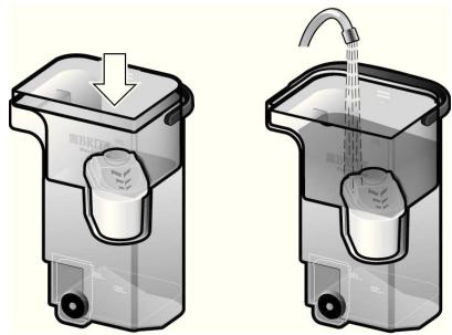 BOSCH THD2021 - FILTRINO - Preparar e colocar o cartucho de filtragem BRITA MAXTRA - 5