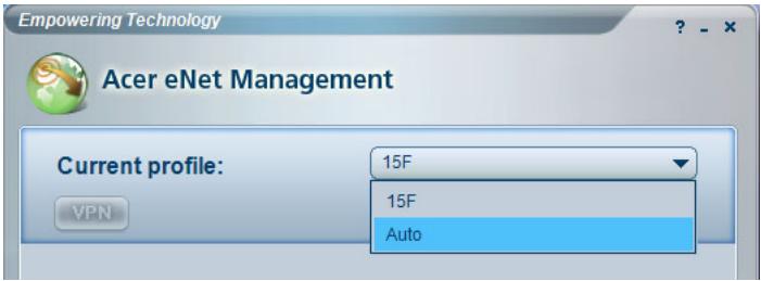 ACER ENET MANAGEMENT - Activer manuellement un profil - 1
