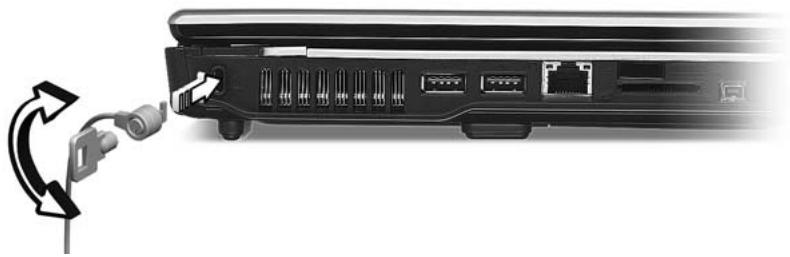 ACER ASPIRE 5610 - Utilisation d'un cadenas pour ordinateur - 1