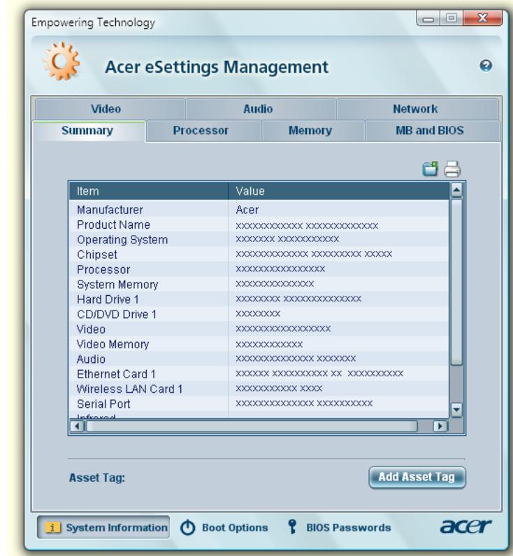 ACER ASPIRE 5610 - Acer eSettings Management - 2