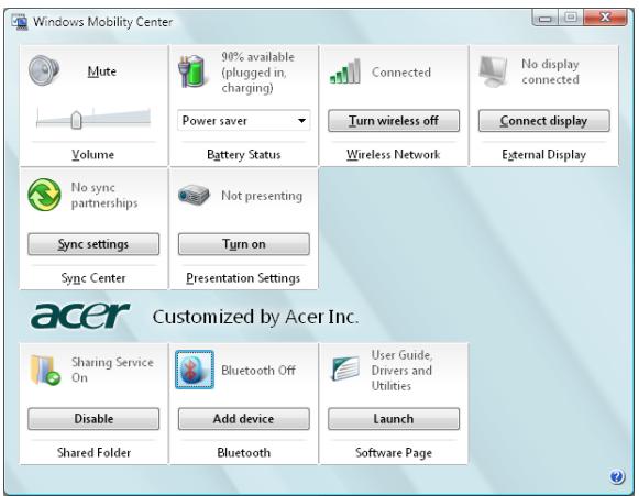 ACER ASPIRE 5610Z - Windows Mobility Center - 1