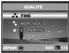 QUALITÉ ★ FINE ★ NORMALE ★ ECONOMIE DéFINIR: 3X EXIT: 1 / 3