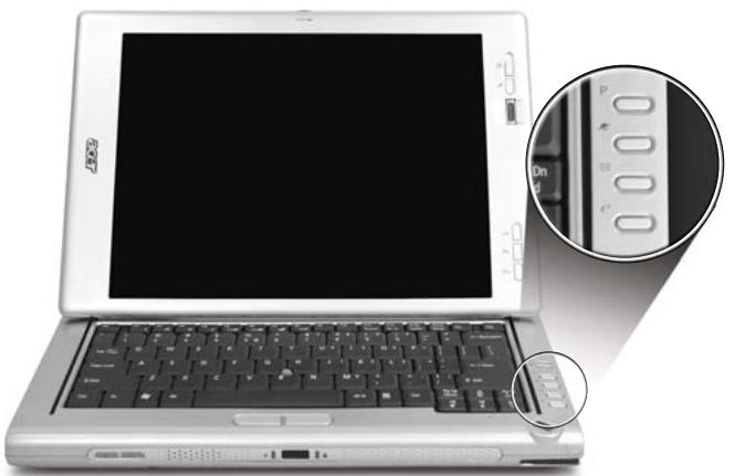 ACER TRAVELMATE-C210 - Boutons de lancement facile - 1