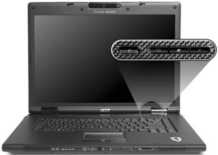 ACER FERRARI 5000 - Boutons de lancement facile - 1