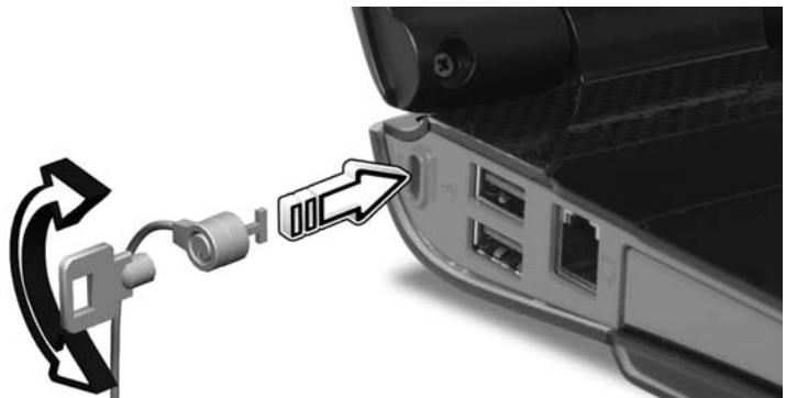 ACER FERRARI 5000 - Utilisation d'un cadenas pour ordinateur - 1