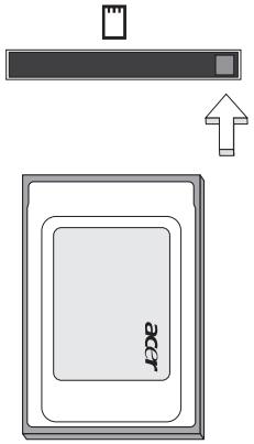 ACER TRAVELMATE 5720 - Insertion d'une carte PC - 1